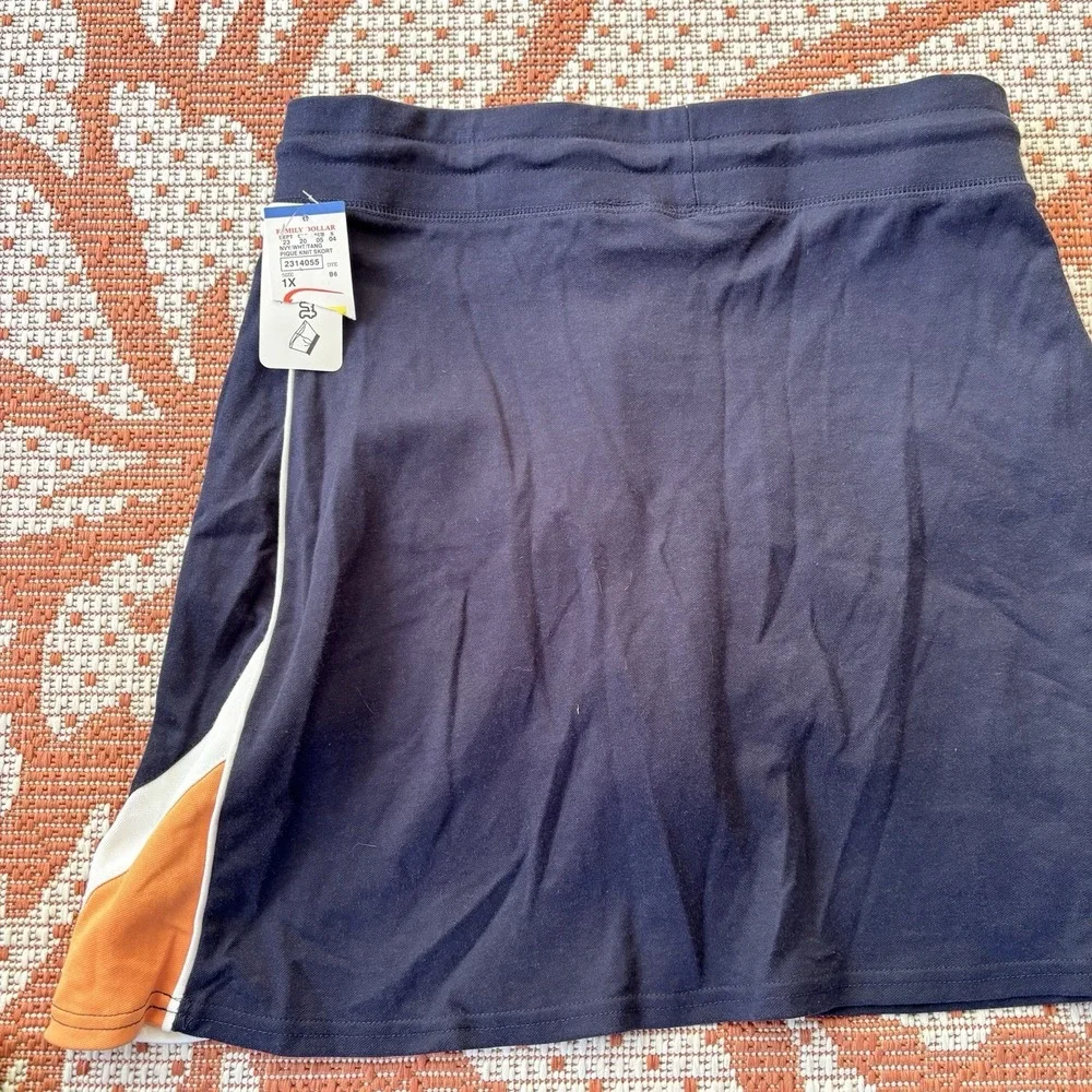 Vtg Y2K Zoey Beth Plus Blue Orange Sporty Spice Skort 1X Streetwear New A3602